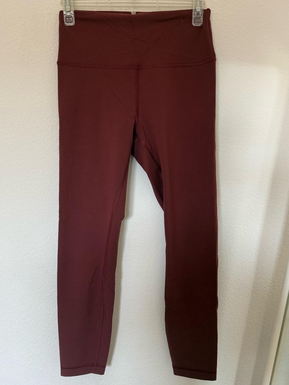 lululemon athletica Wunder Train Burgundy High-Rise Leggings Sz 8
